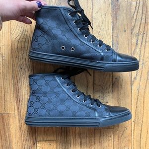 Gucci black high tops- size 39.5